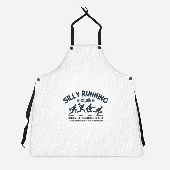 Funny Silly Running Club-Unisex-Kitchen-Apron-erion_designs