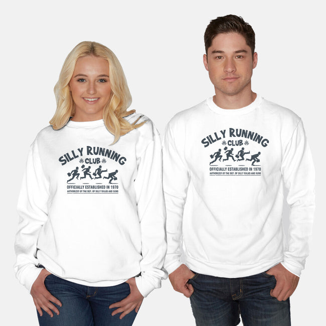 Funny Silly Running Club-Unisex-Crew Neck-Sweatshirt-erion_designs