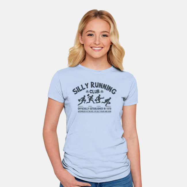 Funny Silly Running Club-Womens-Fitted-Tee-erion_designs