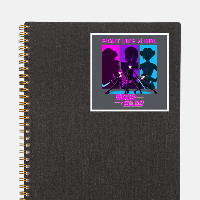 Fighter Girl-None-Glossy-Sticker-rmatix