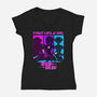 Fighter Girl-Womens-V-Neck-Tee-rmatix