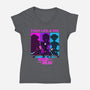 Fighter Girl-Womens-V-Neck-Tee-rmatix