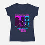 Fighter Girl-Womens-V-Neck-Tee-rmatix