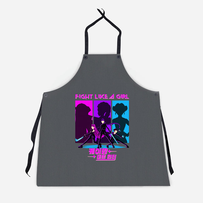 Fighter Girl-Unisex-Kitchen-Apron-rmatix