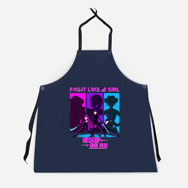 Fighter Girl-Unisex-Kitchen-Apron-rmatix