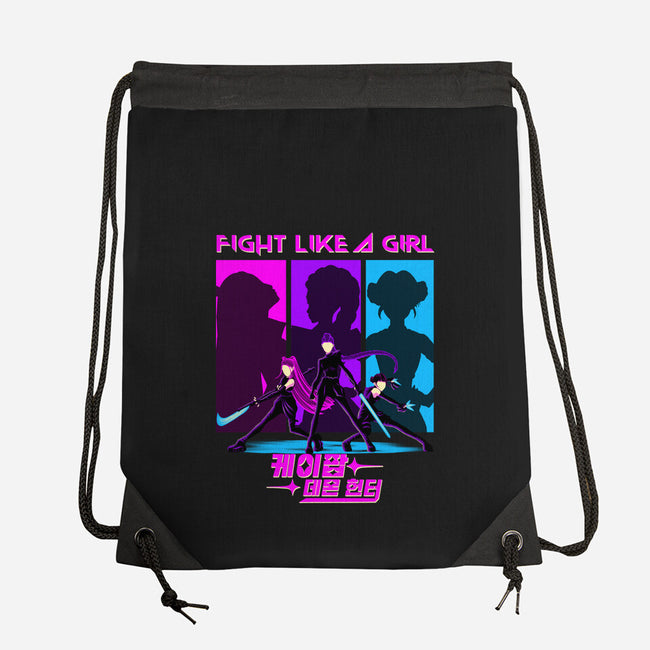 Fighter Girl-None-Drawstring-Bag-rmatix