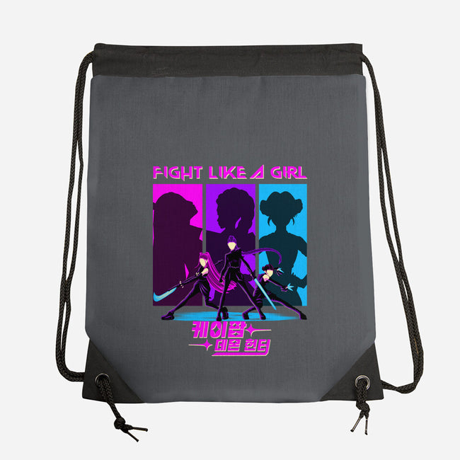 Fighter Girl-None-Drawstring-Bag-rmatix
