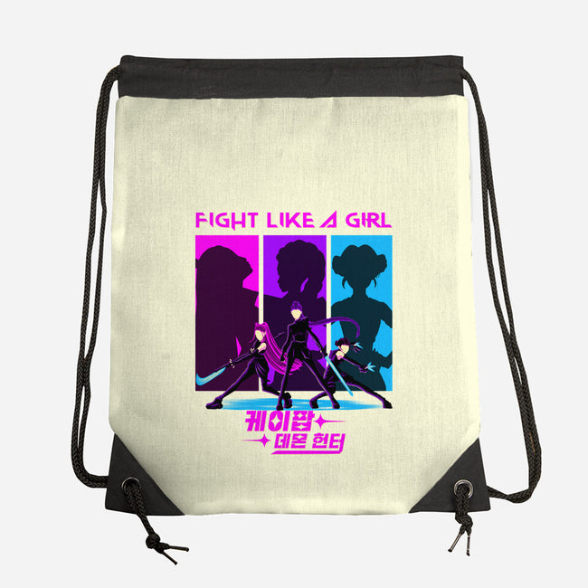 Fighter Girl-None-Drawstring-Bag-rmatix