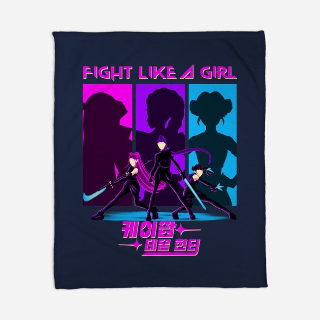 Fighter Girl-None-Fleece-Blanket-rmatix