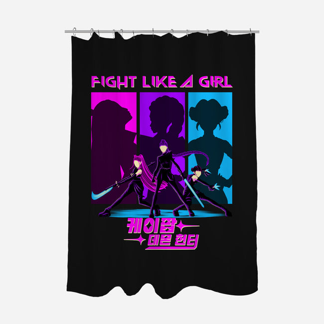 Fighter Girl-None-Polyester-Shower Curtain-rmatix