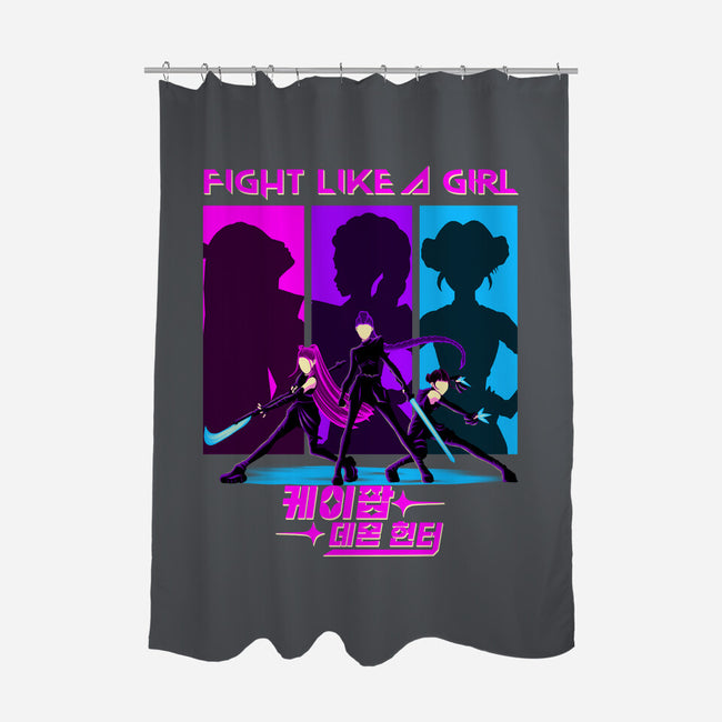 Fighter Girl-None-Polyester-Shower Curtain-rmatix