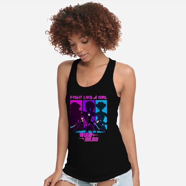 Fighter Girl-Womens-Racerback-Tank-rmatix