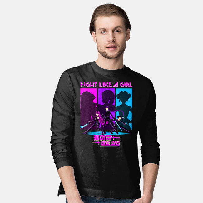 Fighter Girl-Mens-Long Sleeved-Tee-rmatix