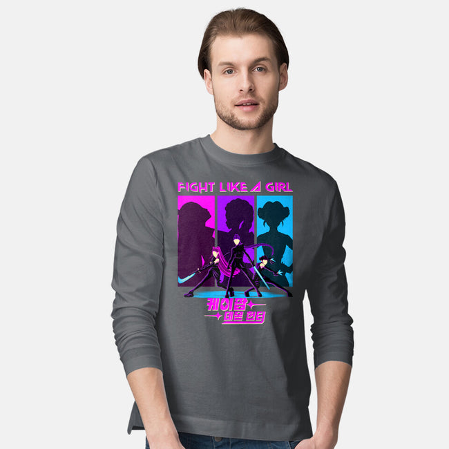 Fighter Girl-Mens-Long Sleeved-Tee-rmatix