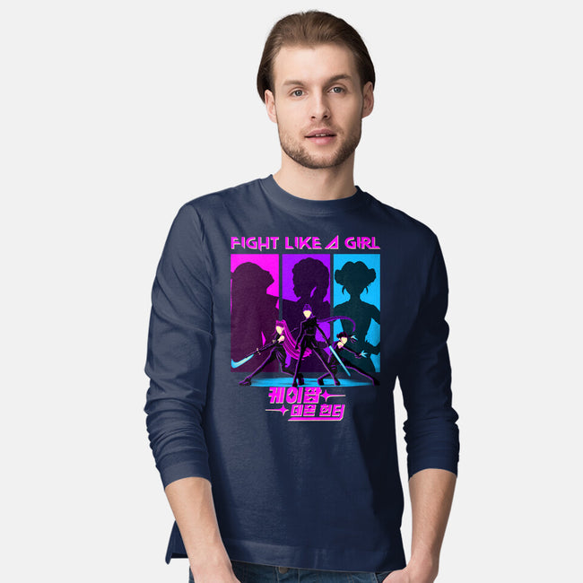 Fighter Girl-Mens-Long Sleeved-Tee-rmatix