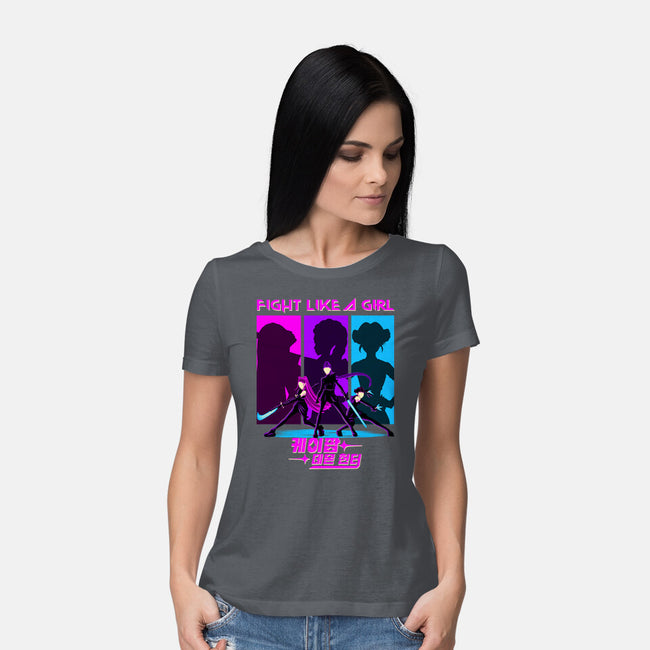 Fighter Girl-Womens-Basic-Tee-rmatix