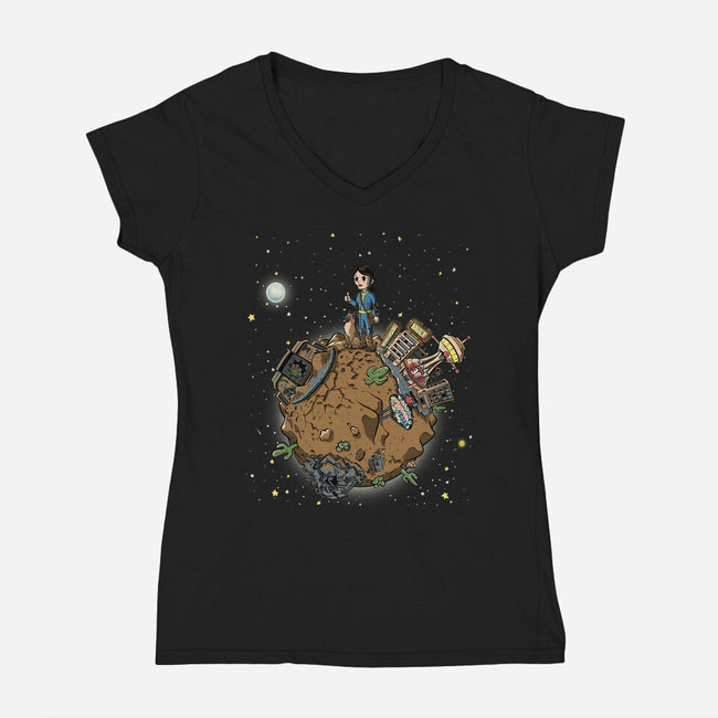 Le Okey Dokey-Womens-V-Neck-Tee-Betmac