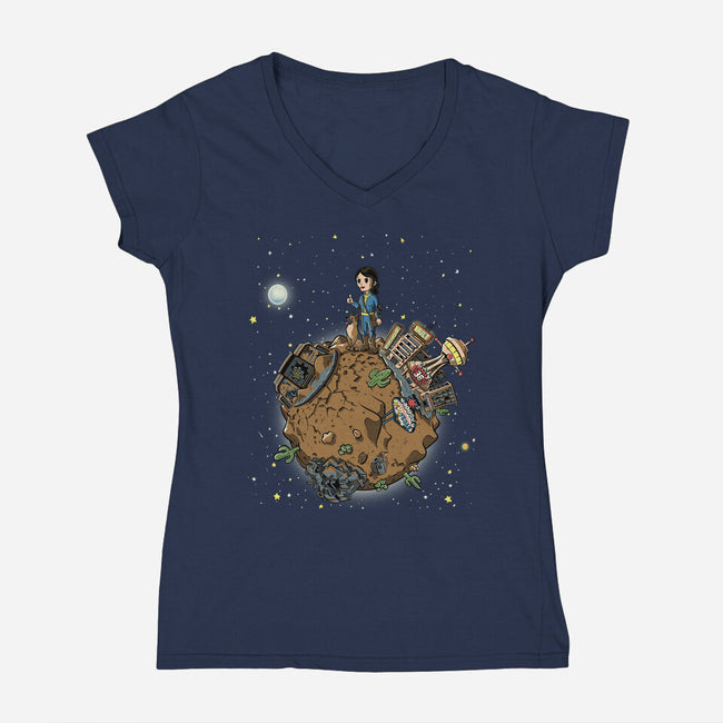 Le Okey Dokey-Womens-V-Neck-Tee-Betmac