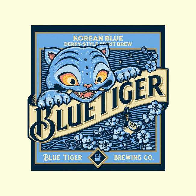 Blue Tiger Derpy Brew-Mens-Basic-Tee-retrodivision