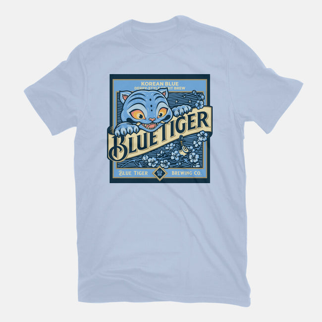 Blue Tiger Derpy Brew-Mens-Premium-Tee-retrodivision