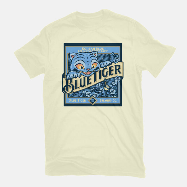 Blue Tiger Derpy Brew-Mens-Basic-Tee-retrodivision