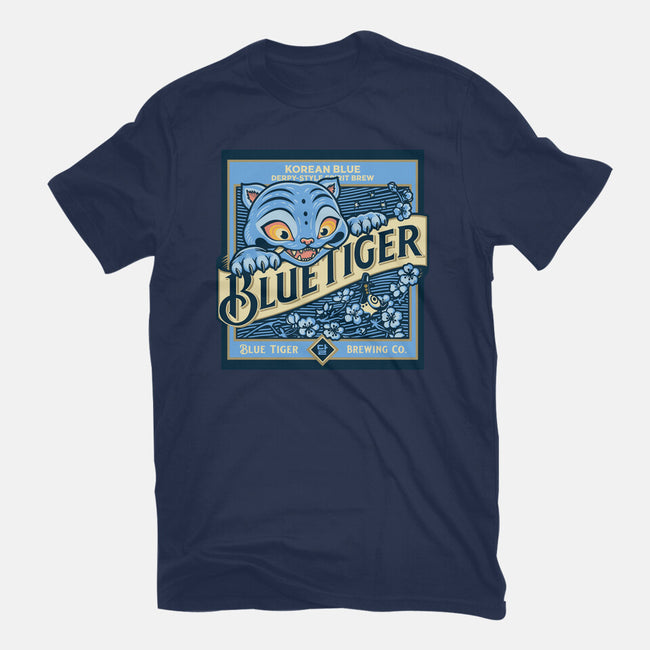 Blue Tiger Derpy Brew-Mens-Premium-Tee-retrodivision