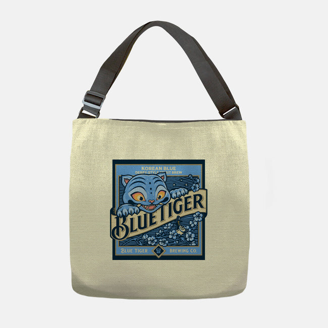 Blue Tiger Derpy Brew-None-Adjustable Tote-Bag-retrodivision