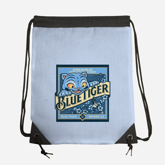 Blue Tiger Derpy Brew-None-Drawstring-Bag-retrodivision