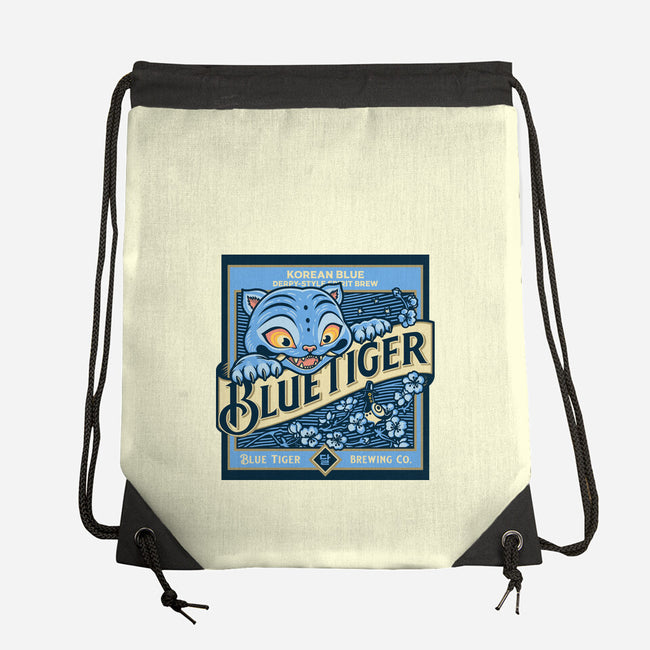 Blue Tiger Derpy Brew-None-Drawstring-Bag-retrodivision