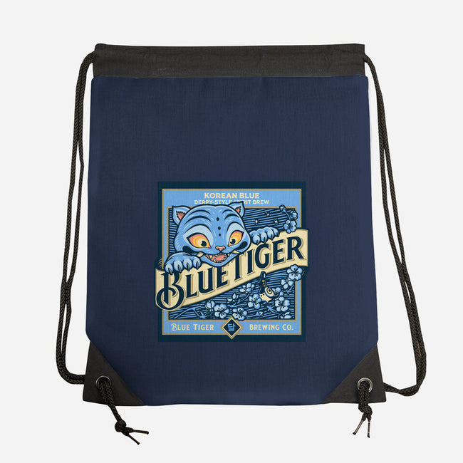 Blue Tiger Derpy Brew-None-Drawstring-Bag-retrodivision