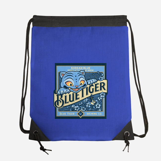 Blue Tiger Derpy Brew-None-Drawstring-Bag-retrodivision