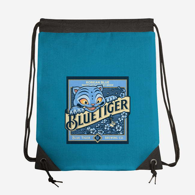 Blue Tiger Derpy Brew-None-Drawstring-Bag-retrodivision