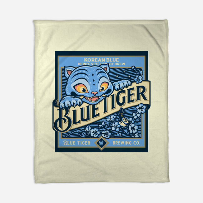 Blue Tiger Derpy Brew-None-Fleece-Blanket-retrodivision