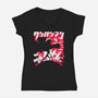 Hero For Fun-Womens-V-Neck-Tee-rocketman_art