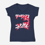 Hero For Fun-Womens-V-Neck-Tee-rocketman_art