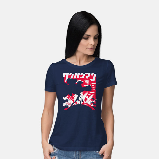 Hero For Fun-Womens-Basic-Tee-rocketman_art
