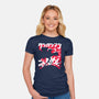 Hero For Fun-Womens-Fitted-Tee-rocketman_art