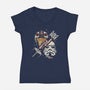 Battle For The Stars-Womens-V-Neck-Tee-jrberger