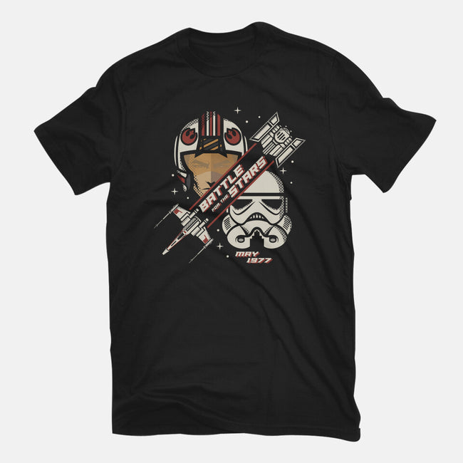 Battle For The Stars-Womens-Fitted-Tee-jrberger