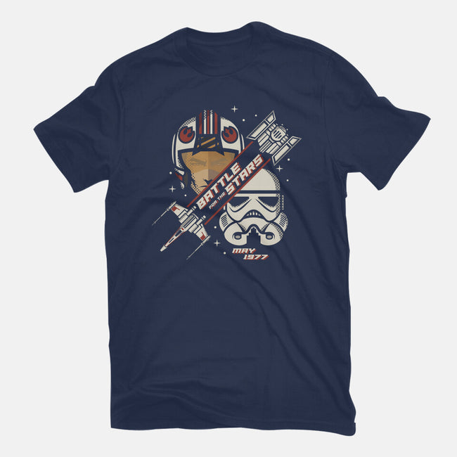 Battle For The Stars-Womens-Fitted-Tee-jrberger