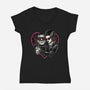 Creature Romance-Womens-V-Neck-Tee-glitchygorilla
