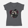 Creature Romance-Womens-V-Neck-Tee-glitchygorilla