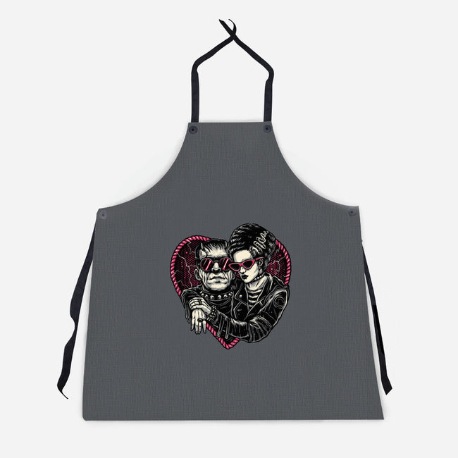 Creature Romance-Unisex-Kitchen-Apron-glitchygorilla
