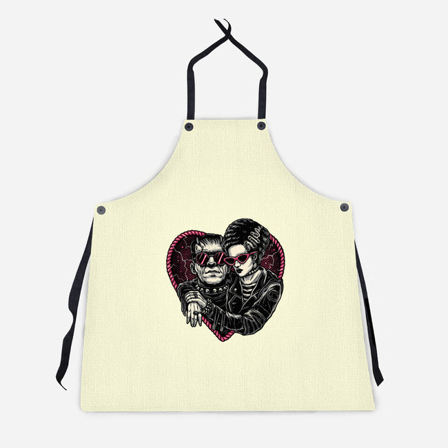 Creature Romance-Unisex-Kitchen-Apron-glitchygorilla