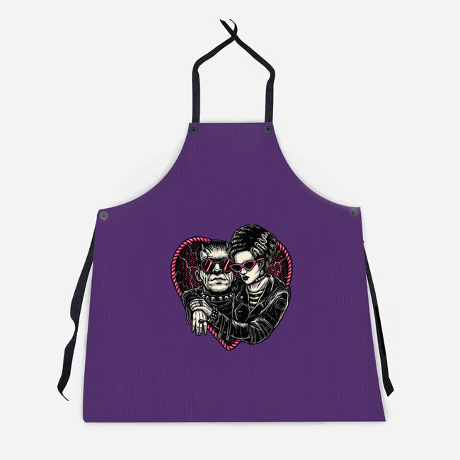 Creature Romance-Unisex-Kitchen-Apron-glitchygorilla