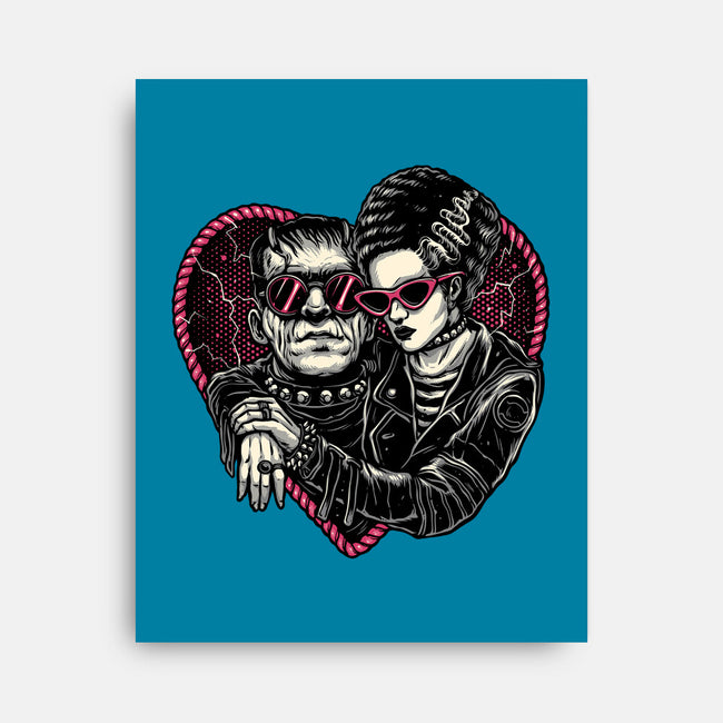 Creature Romance-None-Stretched-Canvas-glitchygorilla