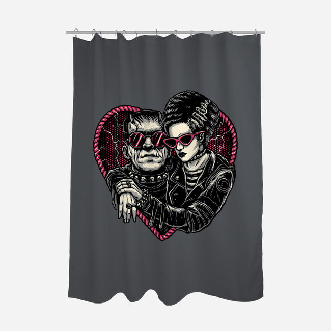 Creature Romance-None-Polyester-Shower Curtain-glitchygorilla