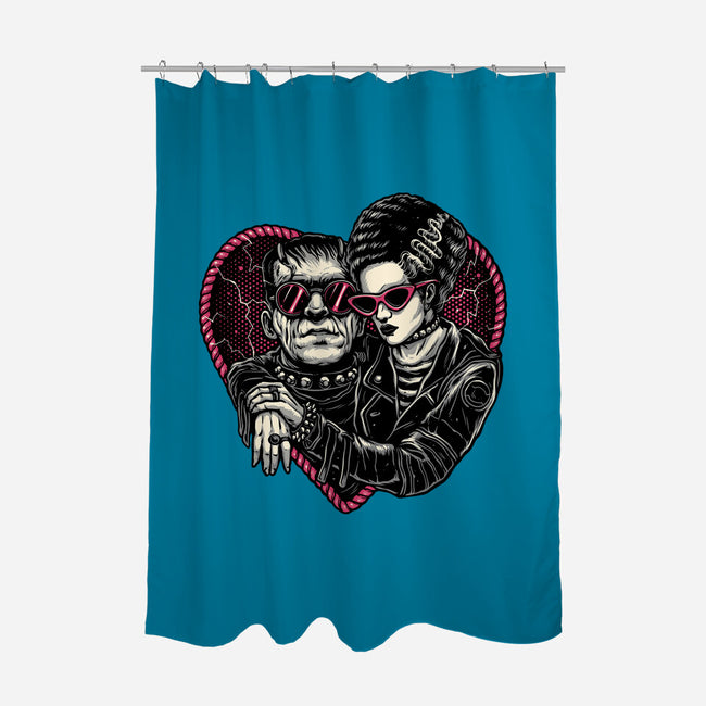 Creature Romance-None-Polyester-Shower Curtain-glitchygorilla