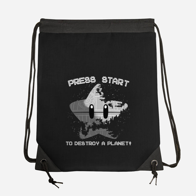 Press Start To Destroy-None-Drawstring-Bag-rmatix