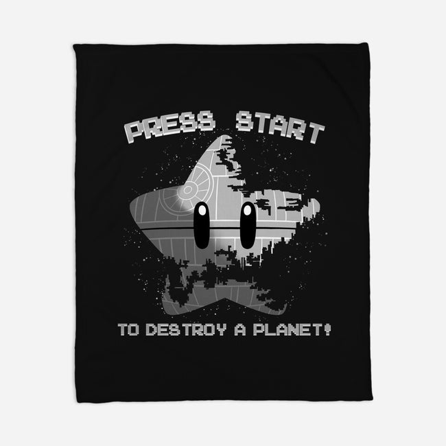 Press Start To Destroy-None-Fleece-Blanket-rmatix